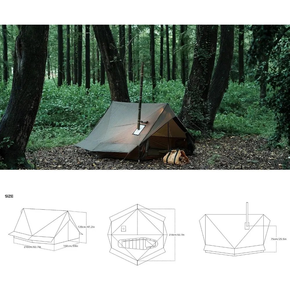 Hot Tent with Stove Jack – 4 Season Waterproof - Image 5